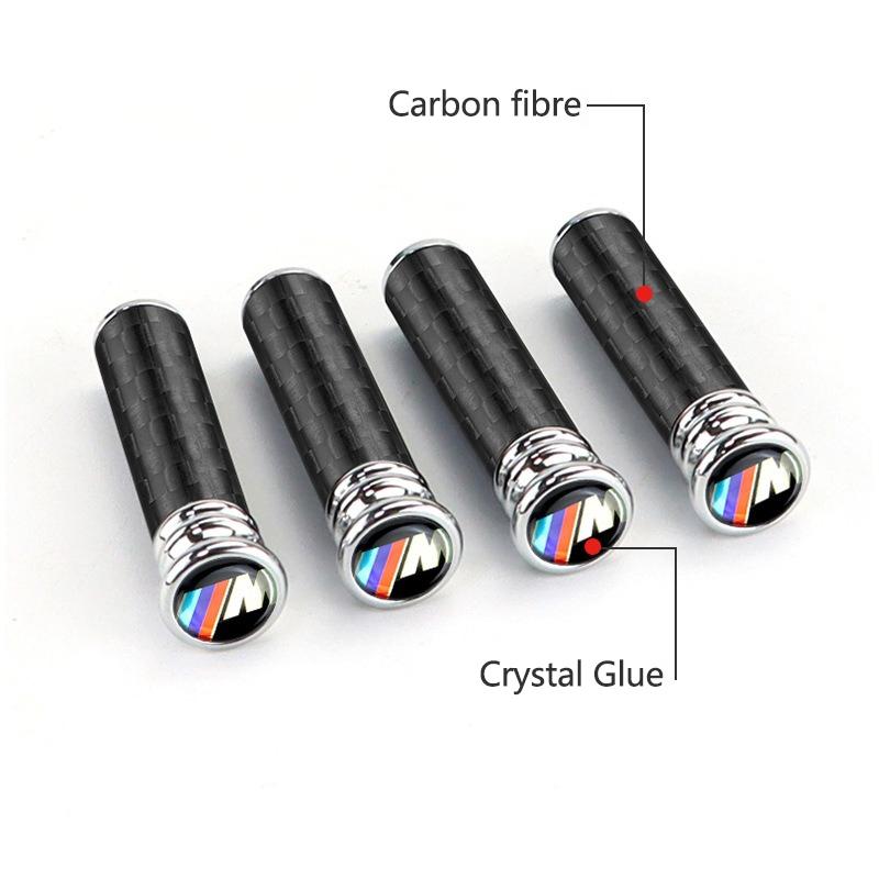 4pcs Carbon Fiber Car Door Lock Pin Door Lock Rod For BMW X1 X2 X3 X4 X5 X6 X7 G30 G20 Auto Knob Pull Security Insurance Sticker rvzc66