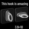 Round Adhesive Hook for No-Drill Wall Mounting - Multifunctional for Kitchen, Bathroom, and Closet Storage