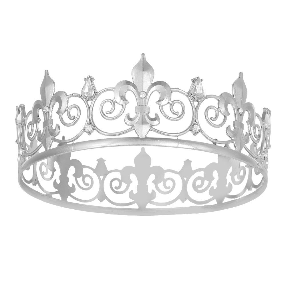 European and American Fashion Alloy Crystal Crown Men, Birthday Party Ball Men's Crown, Headgear Crown Accessories 2026