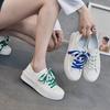 Little White Shoes Women's Spring Thick-soled Heightening Soft Leather Versatile Two-color Lace-up Casual Board Shoes Student Single Shoes