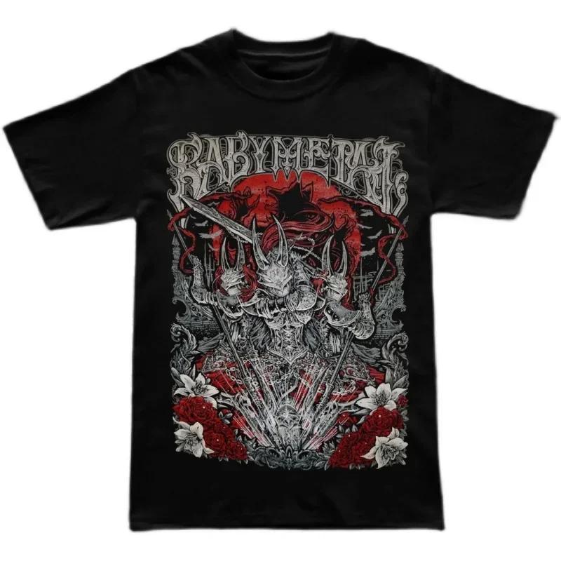 BABYMETAL Harajuku Muster Mode T-Shirt Unisex Baumwolle O-Ausschnitt Lässig Übergröße Kleidung Sommermode Druck Unisex T-Shirt