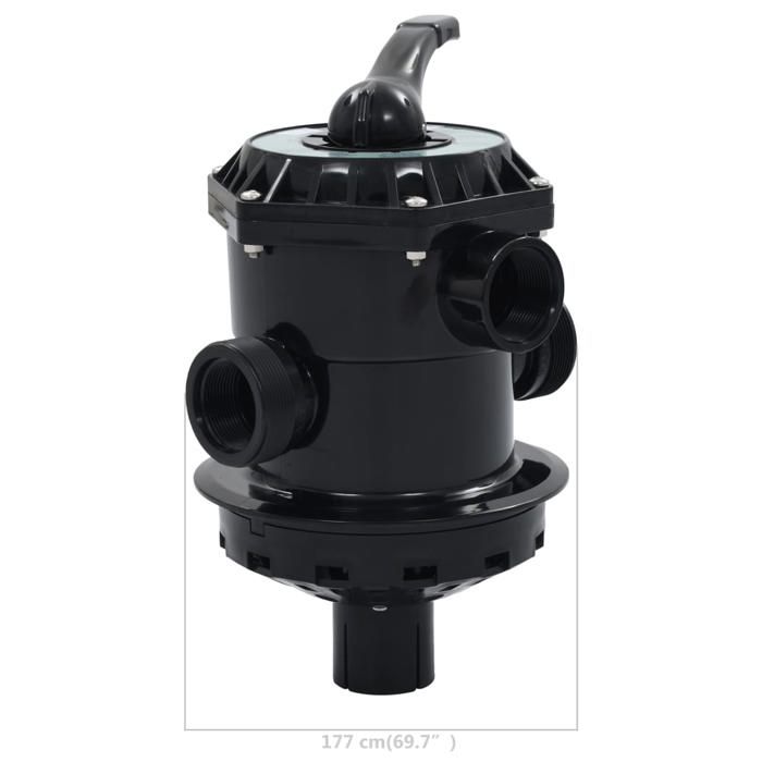 VidaXL Soupape à multi-voies pour filtre à sable ABS 1,5" 6 voies