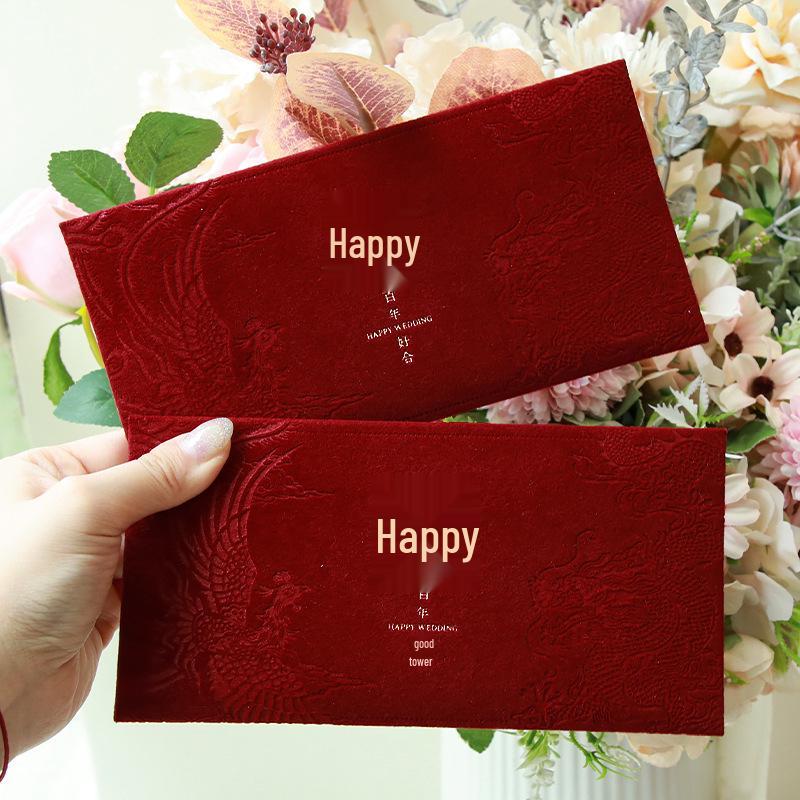 Large Red Wedding Envelope for 10,000 Yuan Gift - New Design Happy Packet for Special Occasion