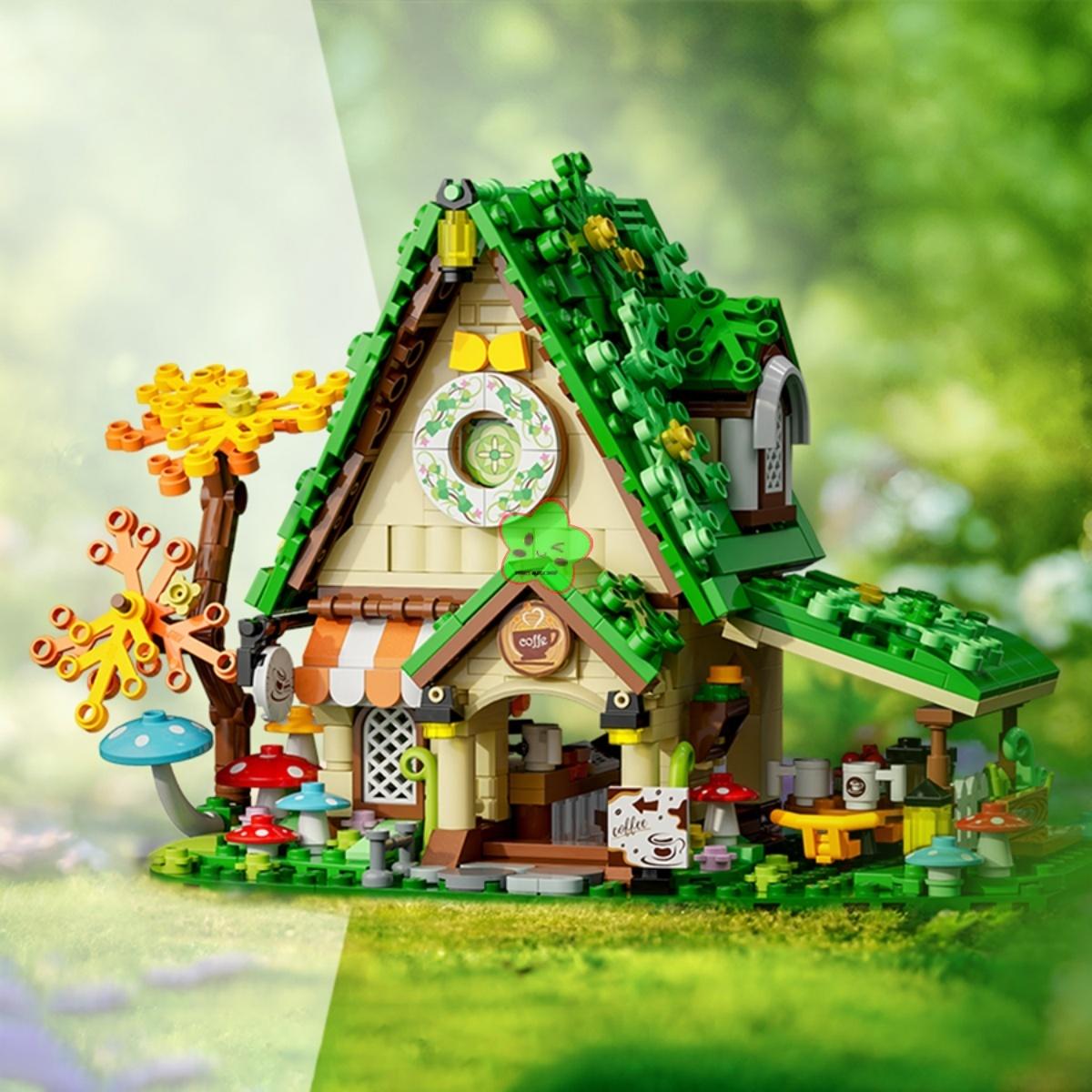 

Dream Fairy Tale Coffee House Series Jungle Cottage Candy Castle Модель Строительные блоки Игрушки для творческой сборки Детские подарки
