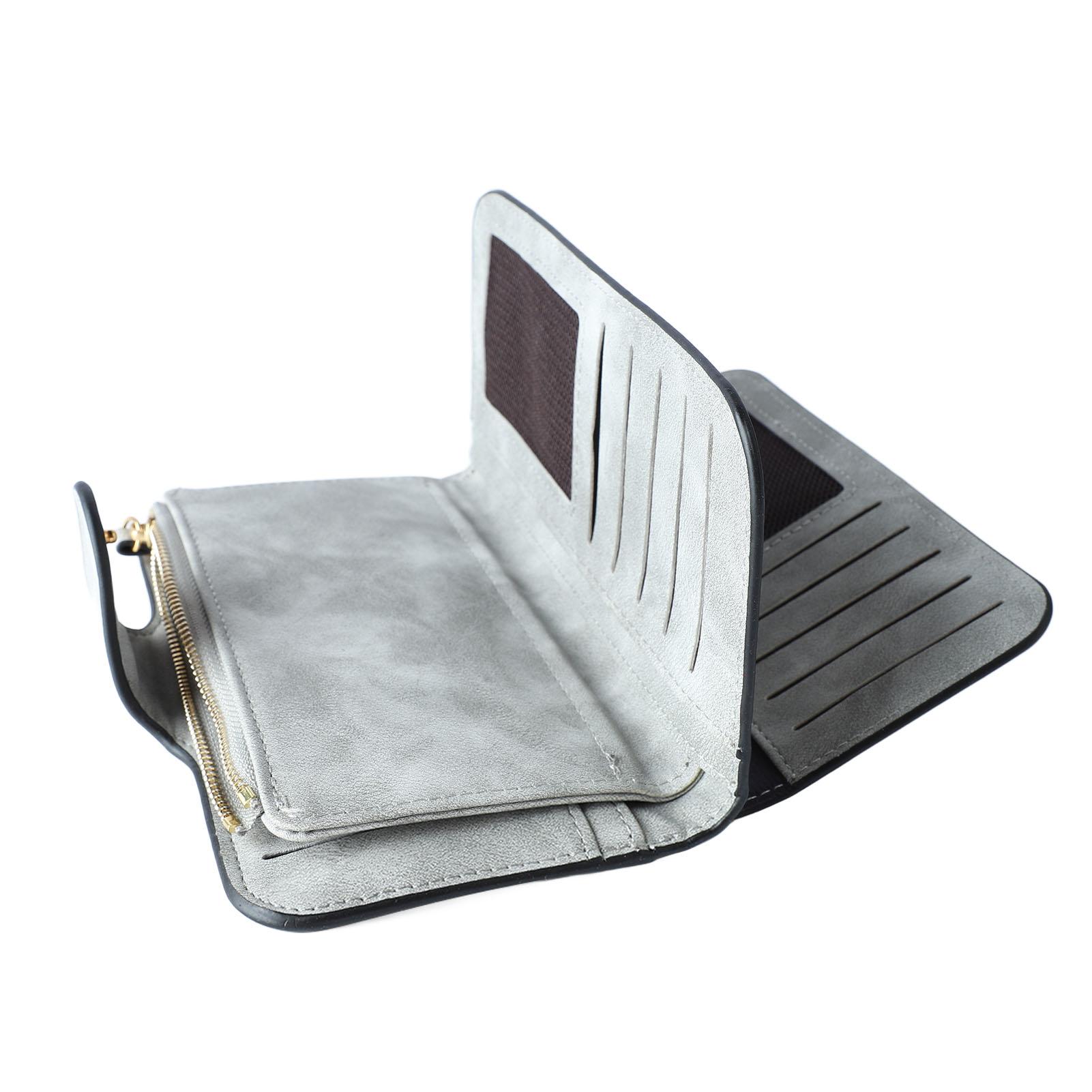 Женский кошелек из ПУ кожи многоцелевой с несколькими отделениями для карт большой вместимости модный женский кошелек серый свободный размер 890₽