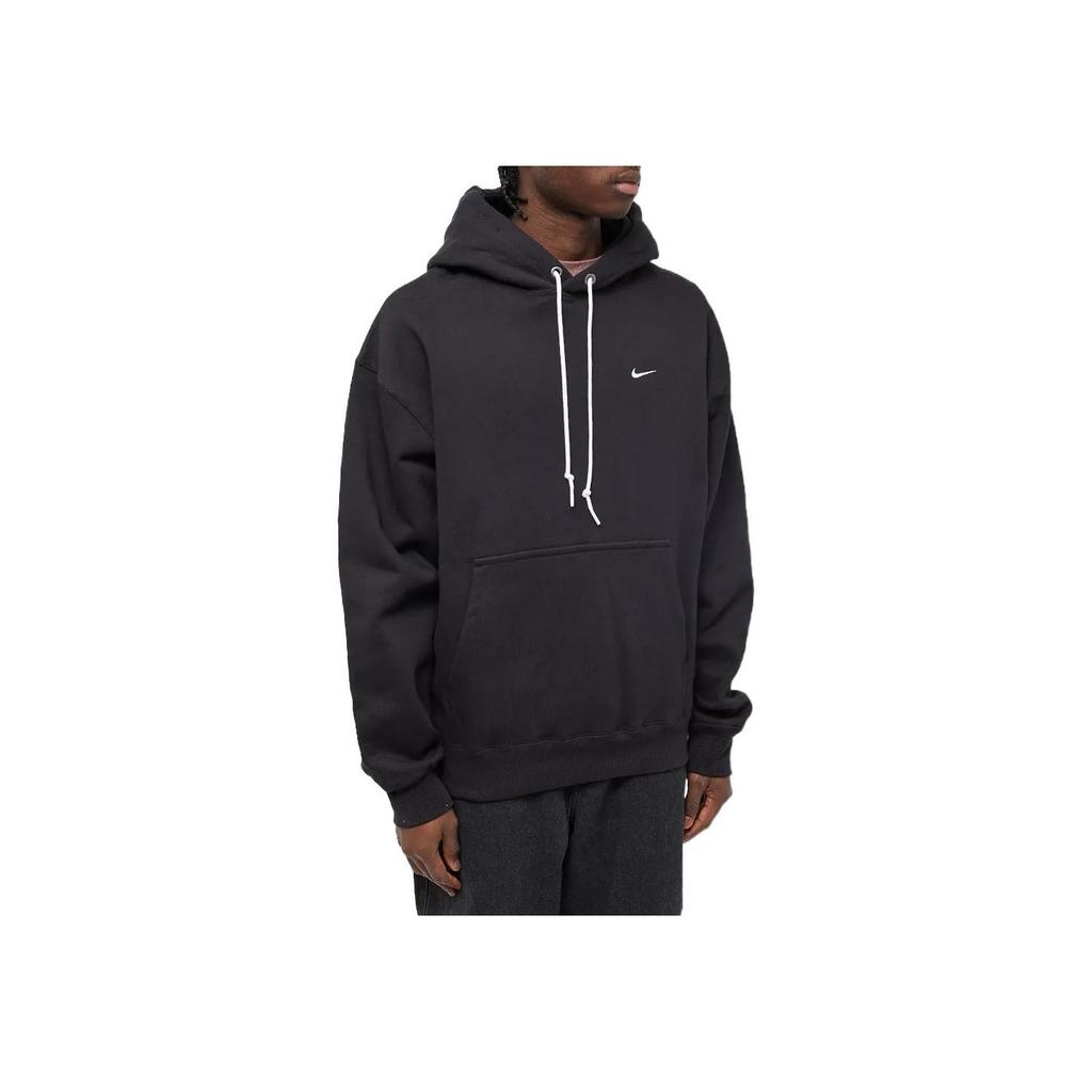 Nike Solo Swoosh Full Zip Hoodie Black/White Men Streetwear DX1355-010