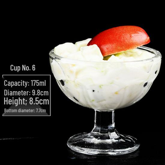 Elegant High-Foot Glass Cup for Desserts, Ice Cream, Cold Drinks, Milkshakes, Juice, and Popsicles