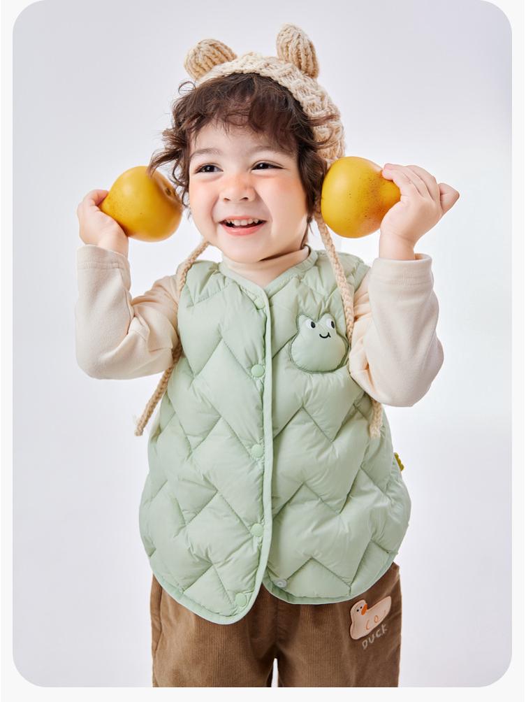 Dudu Home Infant Winter Duck Down Vest - Lightweight, Fashionable Boys' & Girls' Tops