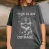 Vintage This Is An OUTRAGE T Shirt Washed Dungeon Crawler Carl T-Shirt Princess Donut Book Lover Tees Cotton Y2k Oversized