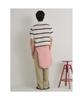 Binpolmen Bold Stripe Collared Neck Knit Ivory