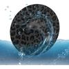 Car Cup Holder Coasters, 2 Pack Universal Auto Anti Slip Ert Coaster with A Finger Notch, Cute Car Assecories for Women - Black Leopard Print