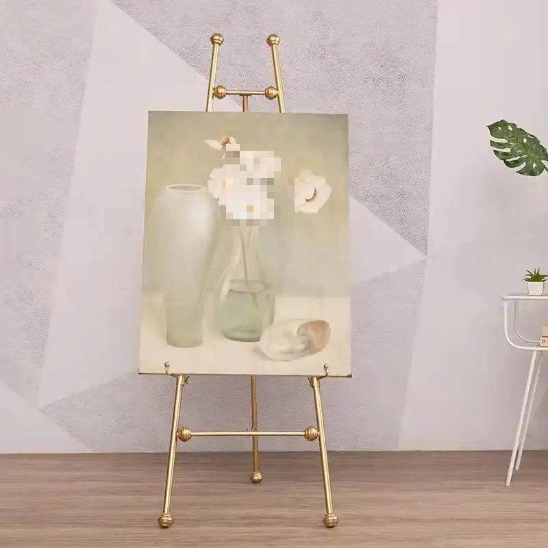 Luxury Nordic Wedding Welcome Photo Display Stand - Metal Easel Frame, Floor Standing.