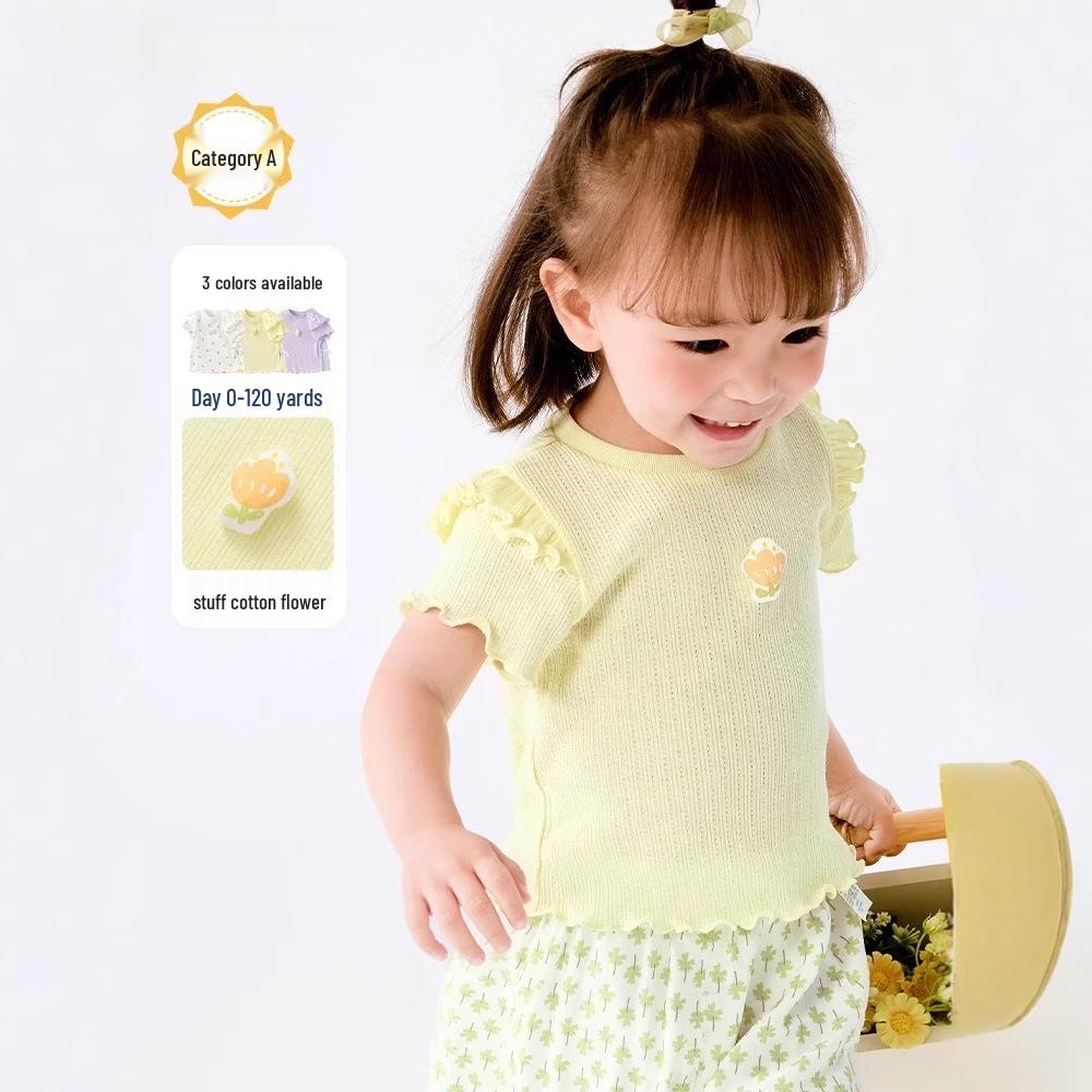 2025 Trendy Baby & Toddler Girl Short-Sleeve T-Shirt - Sweet, Fashionable Spring/Summer Wear