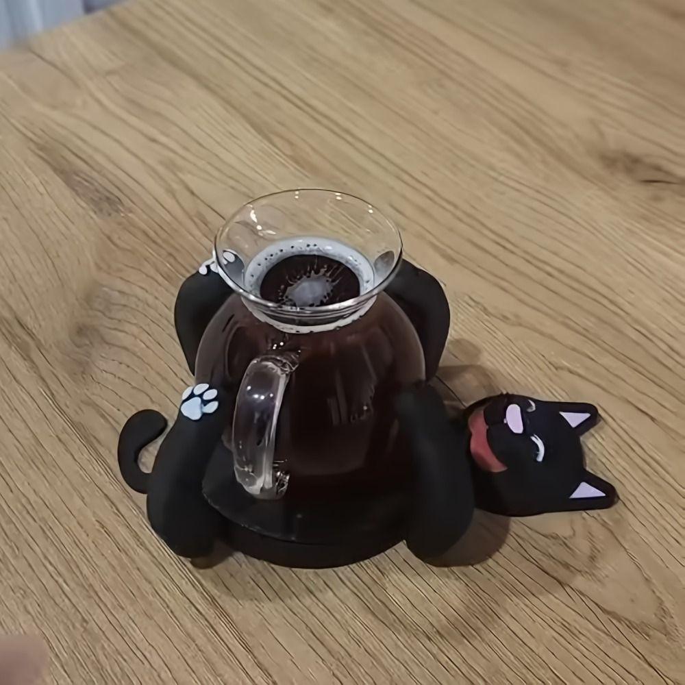 Cute 3D Print Cat Coasters Creative Animal Drinks Placemat  Kids Gifts