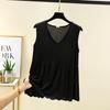 Women's Summer Modal V-Neck Tank Top - Plus Size Solid Color Slimming Undershirt
