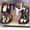 Under Sink Organizers 2 Tier Under Bathroom Cabinet Holder With Hooks & Hanging Cup, Multi-Purpose Storage Shelf For Kitchen