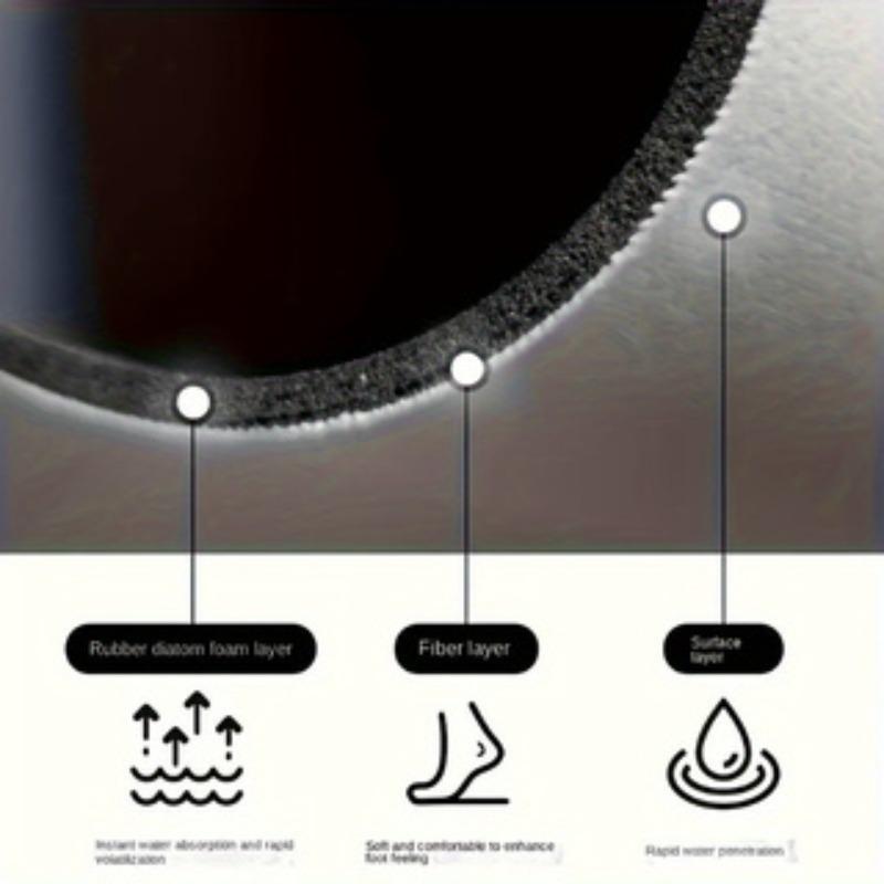 3-Piece Diatomite Bath Mat Set - Ultra-Absorbent 1000GS Non-Slip Rugs - Quick-Dry Rectangular Floor Mats