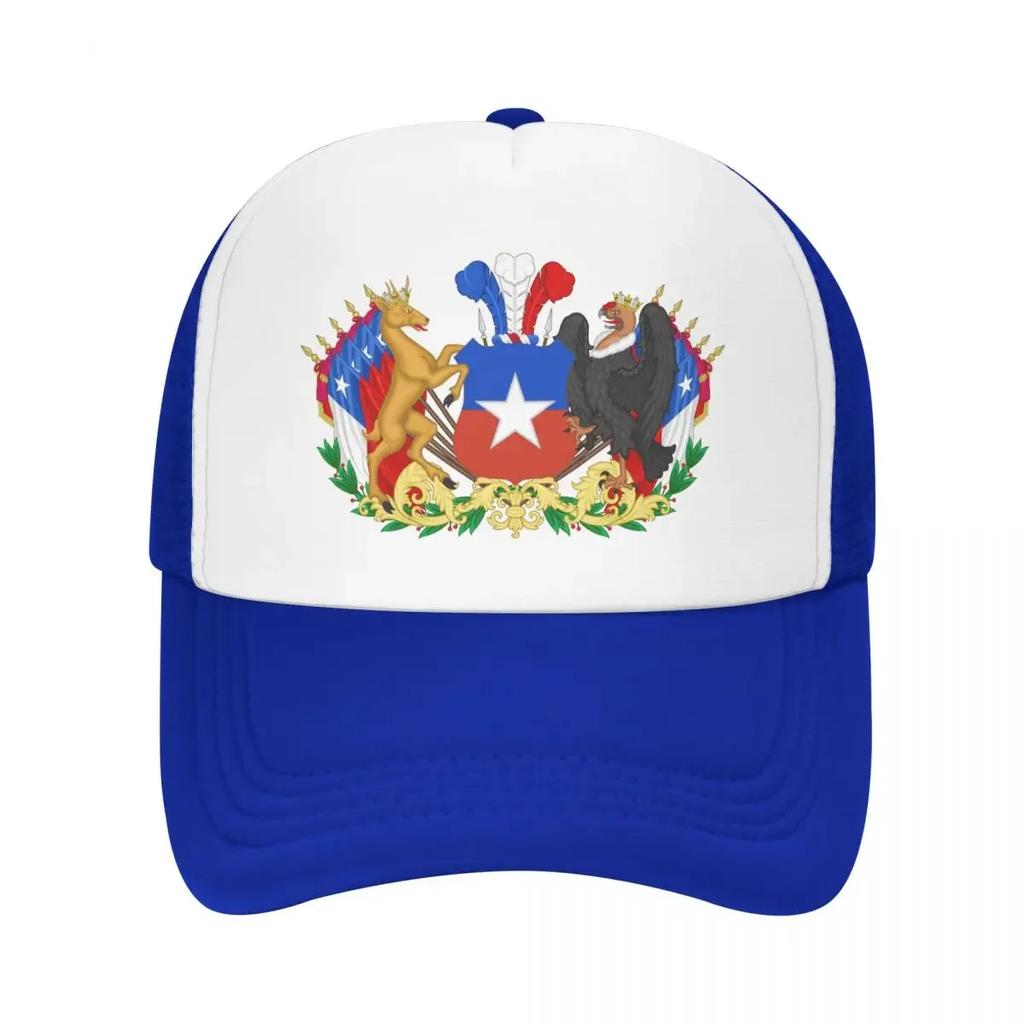 Custom Fashion Coat Of Arms Of Chile Baseball Cap Women Unisex Breathable Chilean Flag Trucker Hat Sun Protection Snapback Hats