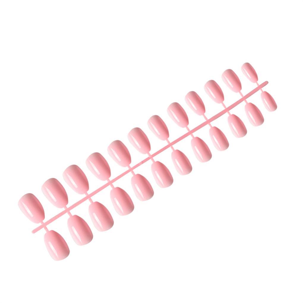 Packung mit 24 Kurzen Ballerina Sicheren Kratzfesten Sarg Falschnägeln Französischer Stil DIY Anmutige Persönlichkeit Acrylnagel