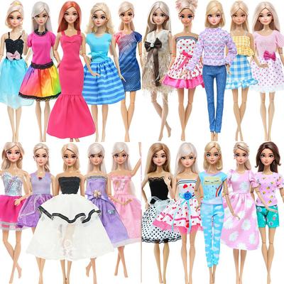 5x Doll Daily Outfits Party Clothes Skirts for 1/6 11.5 Inch Doll Lovely Gift Set for Girl Toy (NO DOLLS)