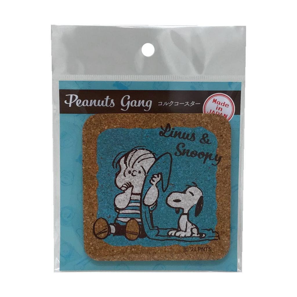 Nagano Factory Snoopy Cork Coaster (Linus & Snoopy) SNC356LN
