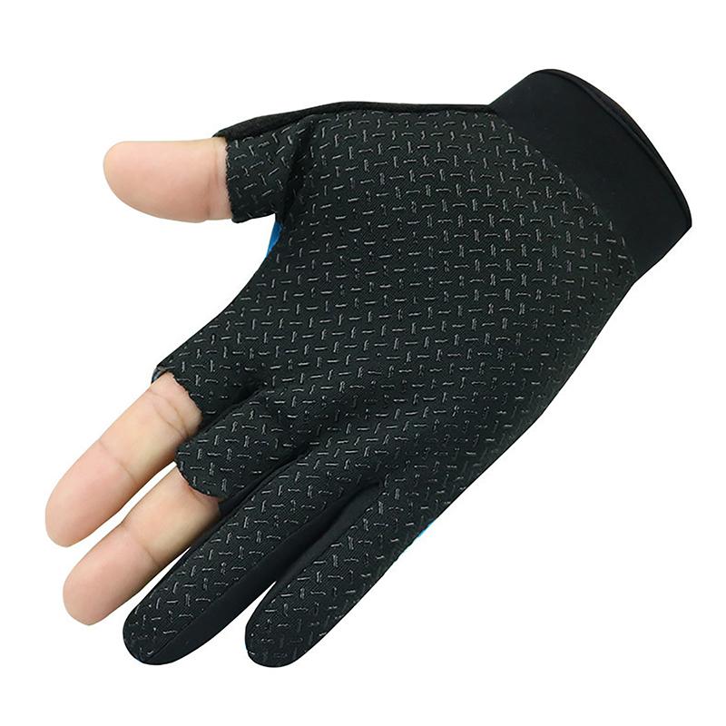 Angelhandschuhe für Fliegenköder, für Herren und Damen, Dreifinger-Handschuhe zum Seefischen, atmungsaktiv, rutschfest