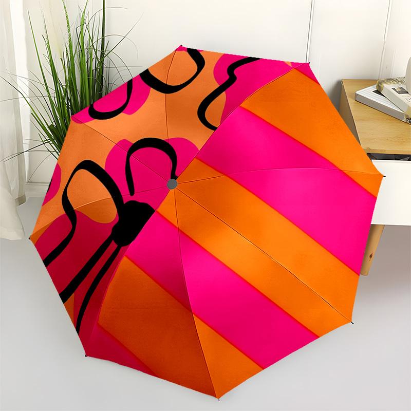 

1pc Gift Wrap Automatic Opening/Closing Folding Umbrella with 8 Ribs,Windproof Portable Sunshade Umbrella Holiday gift yy260401091