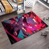"Modern Anime Style Carpet with Red and Blue Abstract Design" Suitable for use as an anti-slip for living room bedroom sofas