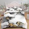 Luxury Black Marble Bedding Set 3D Duvet Cover Set Single Double Twin King Size Teens Adults Bedclothes Soft Polyester Bed Linen