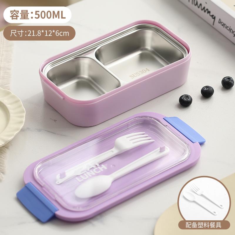 Compartment Lunch Box for Students and Office Workers, Portable Bento Box, 304 Stainless Steel Insulated Lunch Container
