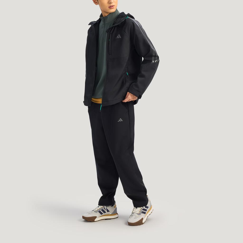 adidas Softshell FW25 Water-Resistant Warm Sports Outdoor Hooded Jacket Men Jacket KR2496