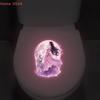 Glow-in-the-Dark Moonlight Fairy Wolf Toilet Sticker Toilet Lid Decoration Wall Decal Self-Adhesive Removable Luminous Decals