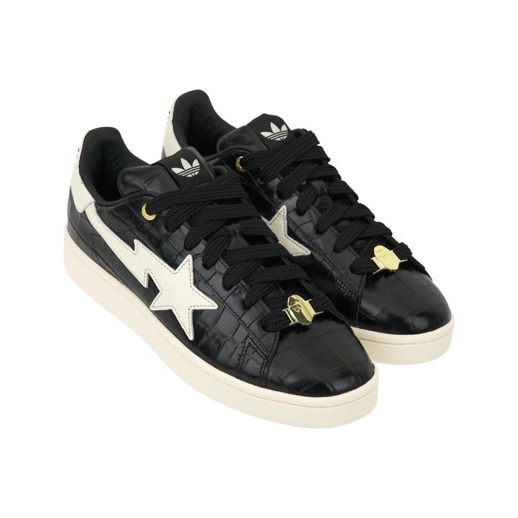 BAPE x adidas Campus Anni 2000 Mondiali Sneakers Unisex Nero Core-Black Bianco Sporco KJ8851