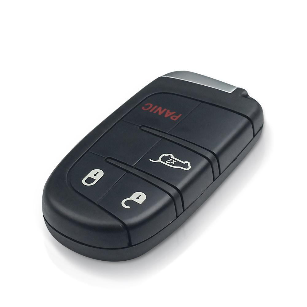 KEYYOU 2/3/4/5BTN Car Smart Key Case Shell For Jeep Grand Cherokee Dodge Ram 1500 Journey Charger Dart Challenger Durango