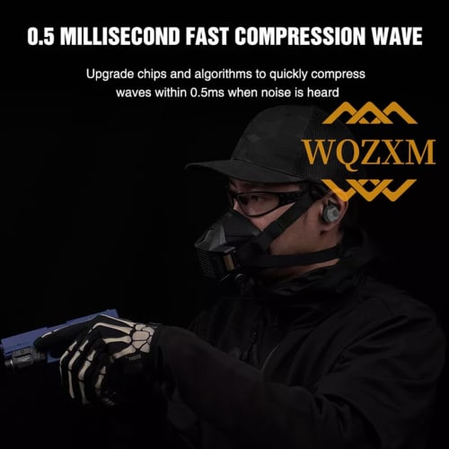 Bluetooth Earplugs, BT5.3 Military Electronic Noise Reduction Hearing Protection Earplugs for Range Shooting and Hunting (TAN)