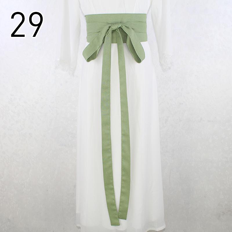 360cm Traditional Chinese Hanfu Waist Belt Cotton Linen Long Silk Sash Antique Elegant Solid Color Dress Decor for Women