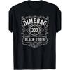 European Sizes Men's Black Vintage Rock T-Shirt - Durable Crew Neck Short Sleeve Shirt with "DIMEBAG" & "Black Tooth" Design