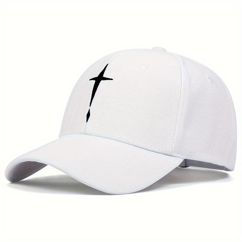 Unisex Personality Cross Embroidery Baseball Caps Spring and Autumn Outdoor Adjustable Casual Hats Sunscreen Hat Sports Cap