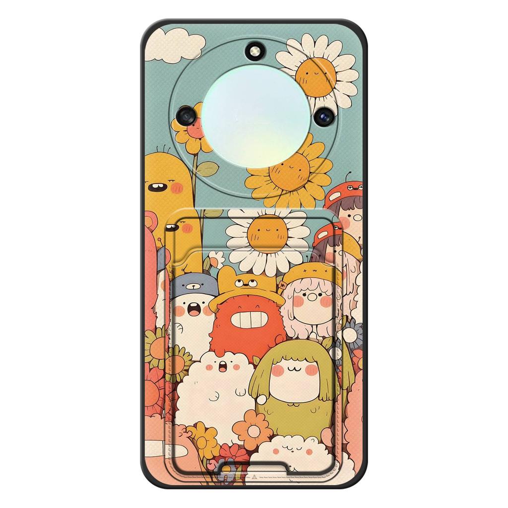 protective Silicone Phone Case For Huawei Honor X40 Graffiti Soft case Card bag Waterproof Durable Cartoon Anti-dust TPU