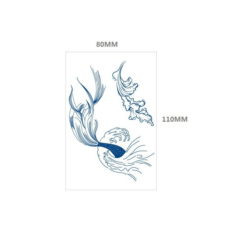Emmy Lines Princess Small Pattern Herbal Gradual Change Semi-Permanent Waterproof Tattoo Sticker Simulation Tattoo Sticker
