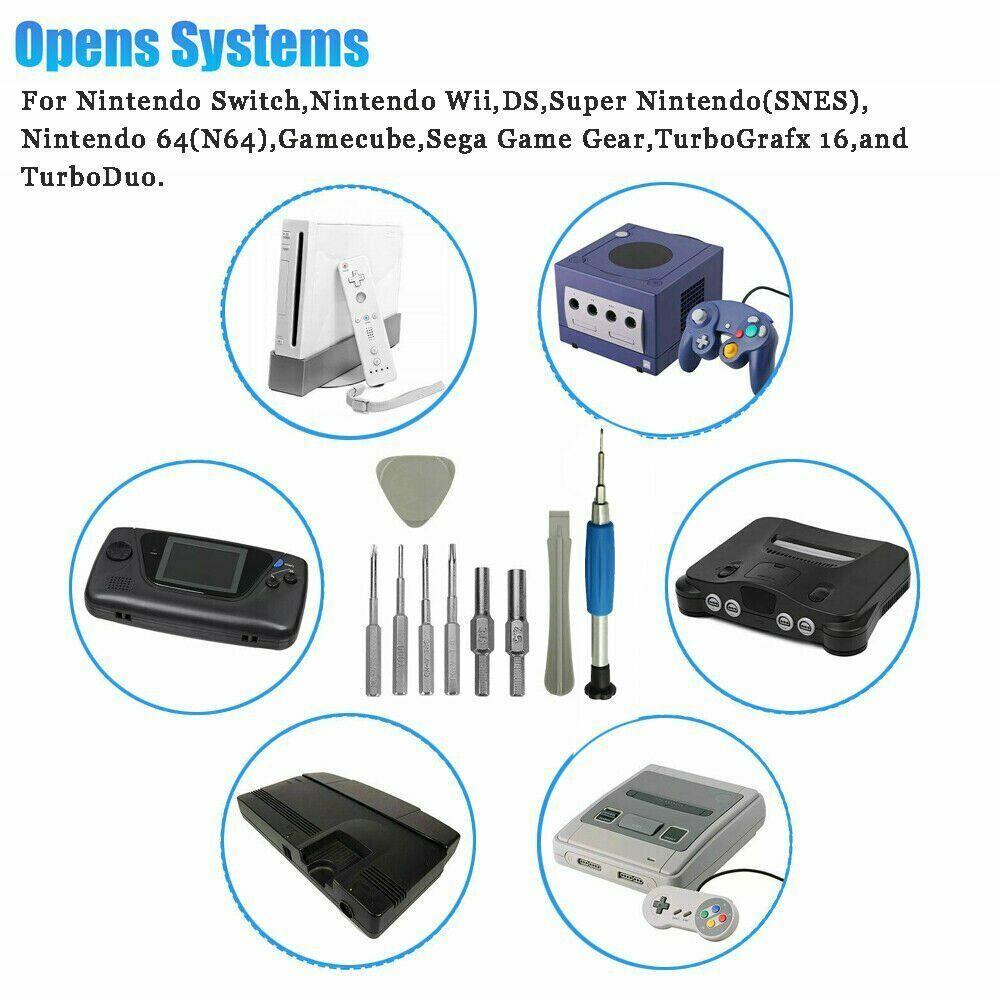 For Nintendo Switch SNES N64 NES Wii Triwing Screwdriver Repair Tool Kit 10 in 1