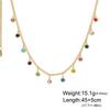 12 Stone Colorful Diamond Dopamine Clavicle Chain Niche Design Versatile Fashionable Colored Necklace For Women Gift