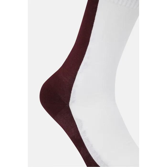 Unisex Color Block Lettering Crew Socks QELAX26161WIN