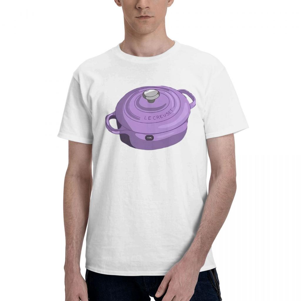 Le Creuset Bräter Aufkleber 100% Baumwolle Lässig Atmungsaktiv Bequem Oberteile Kurzarm T-Shirt Herren Geschenke