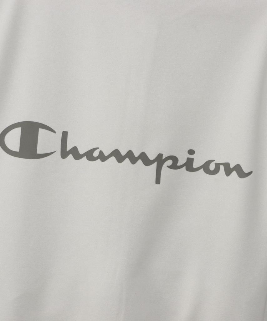 Champion Terry Zip Hooded TECH Pale Long Logo Embroidery Women's Sweatshirt, Weave®, CW-BS101, White, Sleeve, Quick-Drying, Stretch, One-Point