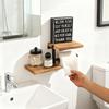 Wooden Wall Mounted Bathroom Wallpaper Rack Toilet Paper Roll Holder Black Hanging Tissue Roll Dispenser Kitchen Accessories