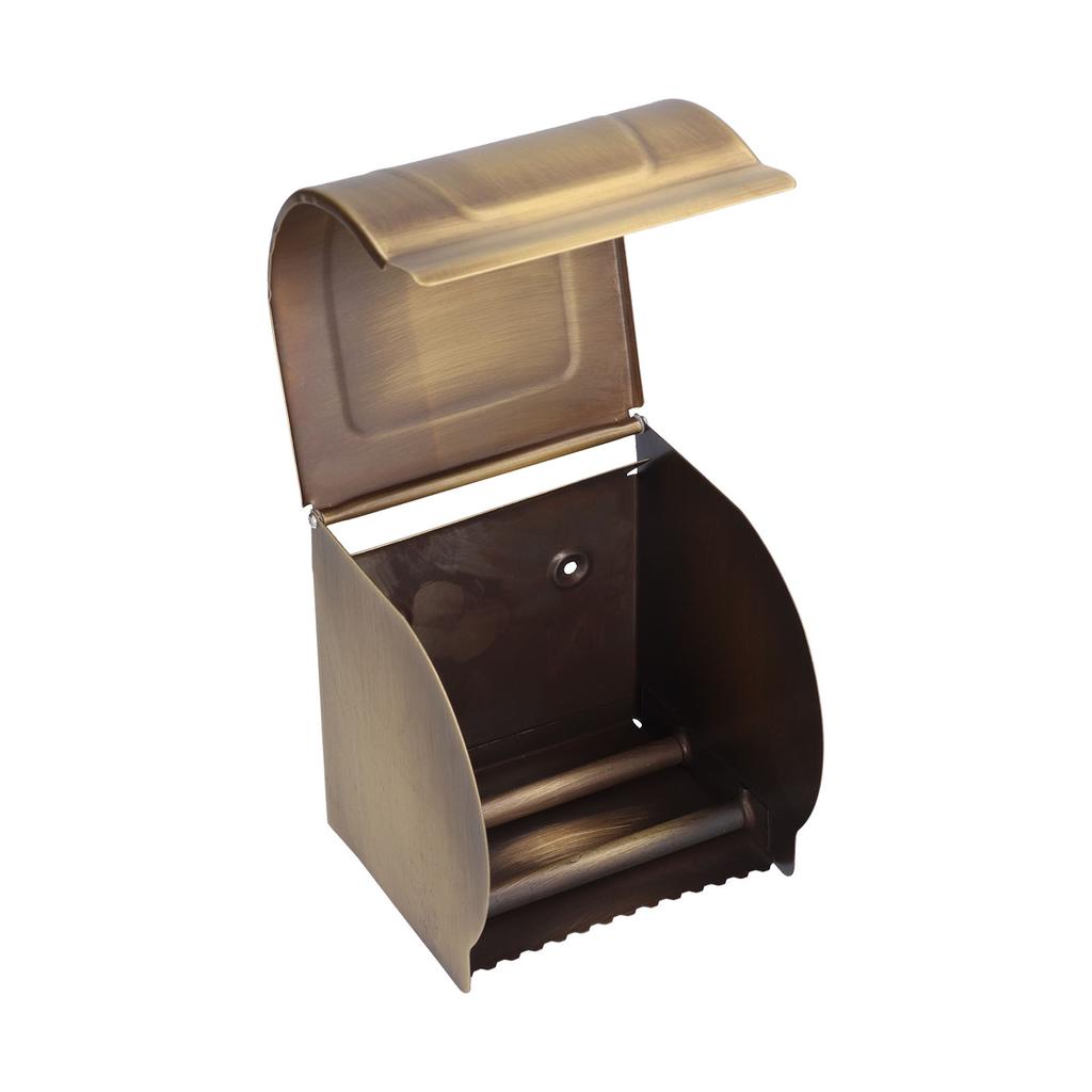 Paper Towel Dispenser Copper Antique Wall Mount Waterproof Paper Tissue Box Rack for Home Bathroom