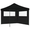 Tente de réception - VIDAXL - Pliable - 2 parois latérales - Imperméable - Noir