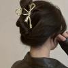 1 Multi-color Irregular Bow Large Grab Clip WOMEN'S Back Hair Clip Simple Design Advanced Sense Shark Clip Suitable for Daily US