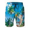 Lustige Dinosaurier-Katzen-Grafiken Badeshorts Herren 3D-Druck Tier Surfen Boardshorts Sommer Hawaiianische Badehosen Coole Eisshorts